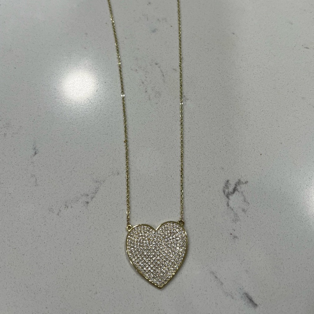 Melinda Maria XL You Have My Whole Heart Gold Necklace